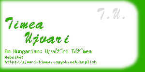 timea ujvari business card